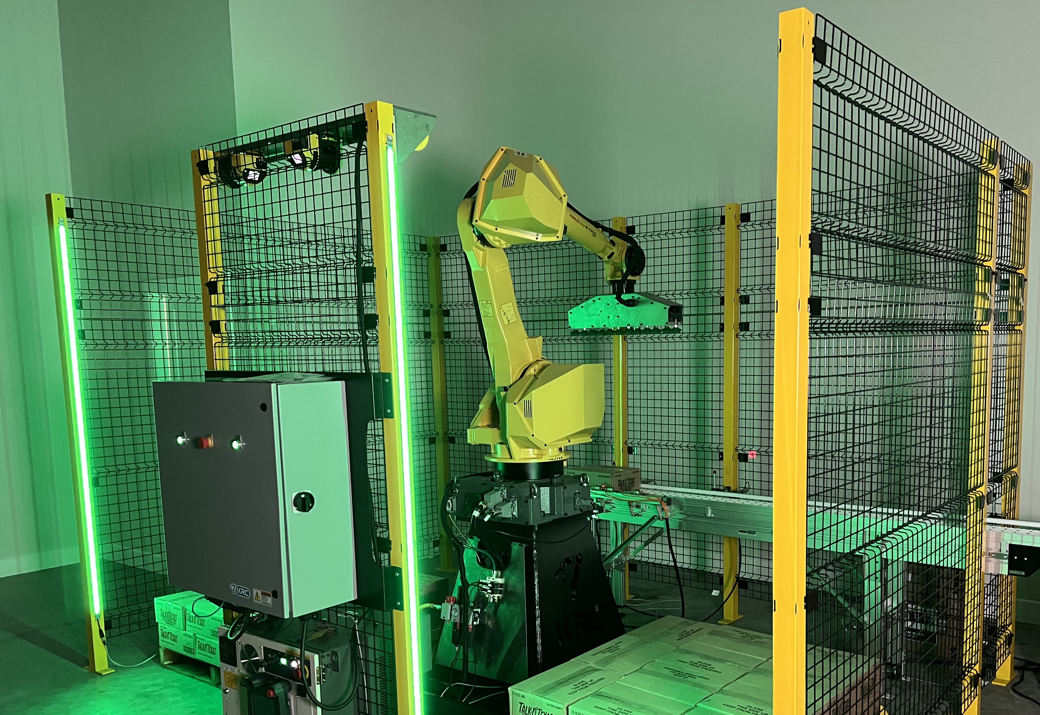 KRC robotic palletizer cell